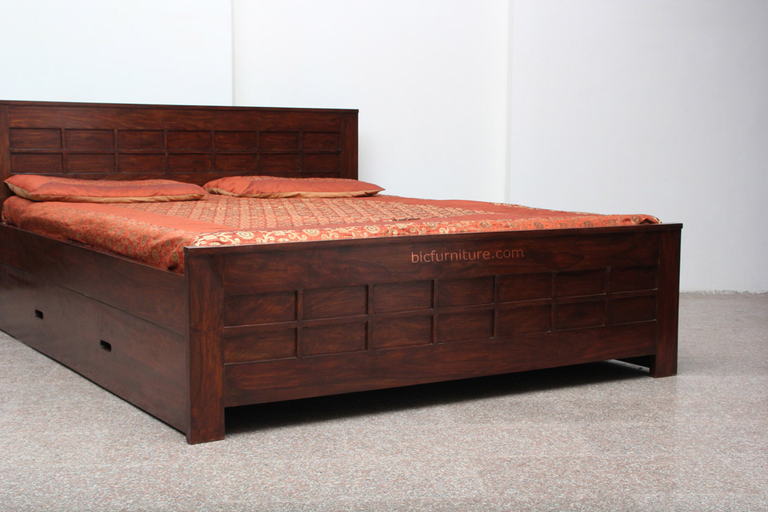 Teak Double Bed (Bed 14) - Genuine Teakwood Furniture Manufacturer ...