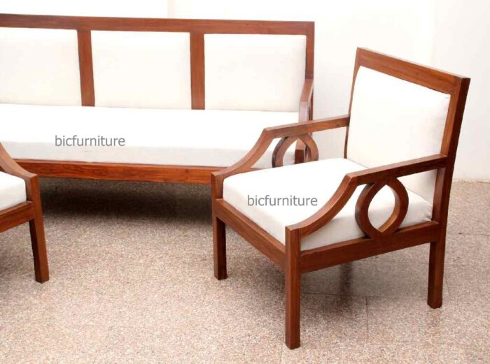 Contemporary wooden sofa set in Teakwood 6