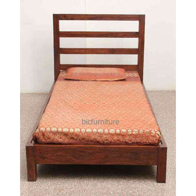 Highback wooden single bed 1