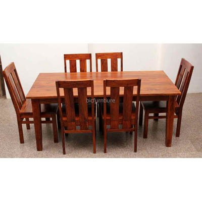 Six seater solid wood dining table 1