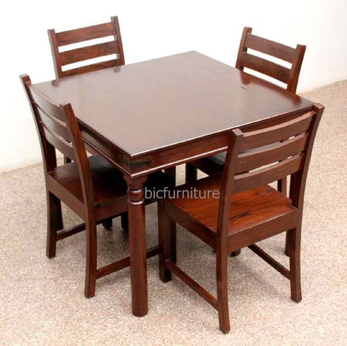 Teakwood square dining table set 2