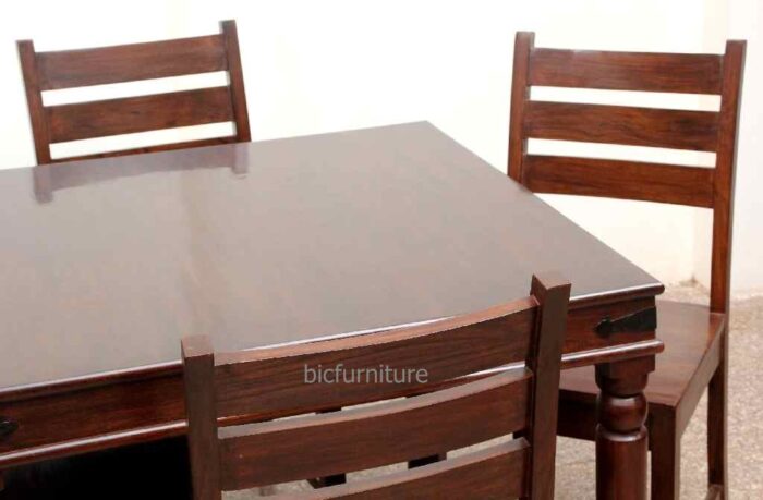 Teakwood square dining table set 4