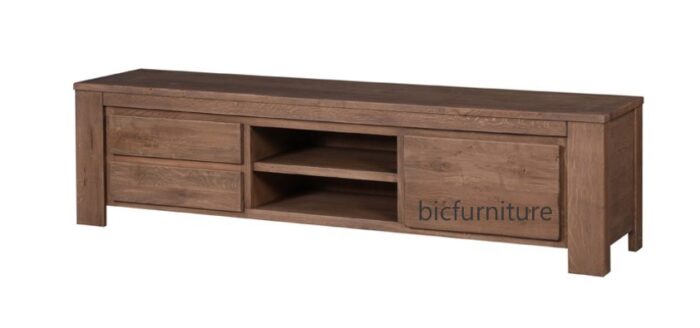 Wooden two door shelf tv cabinet 2