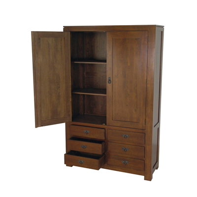 Wooden Wardrobe With 6 Drawers In Solid, Wooden Wardrobe With Drawers In Mumbai
