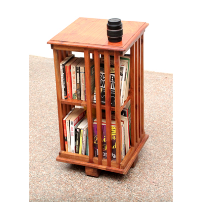 Bookshelf Side Table In Sheeham Wood, Small Wooden Bookcase