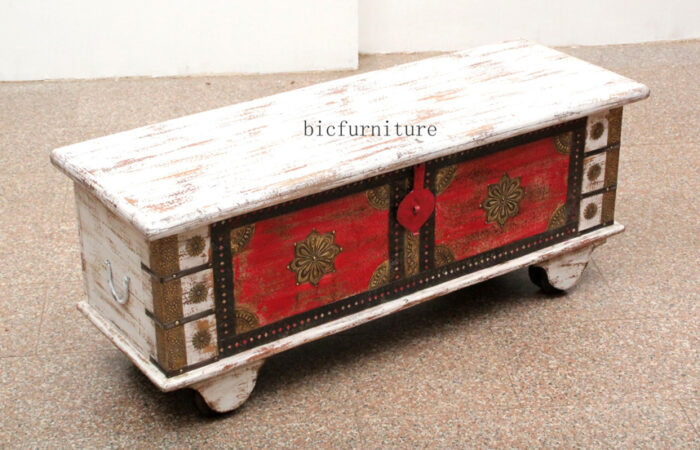 wooden painted blanket box21