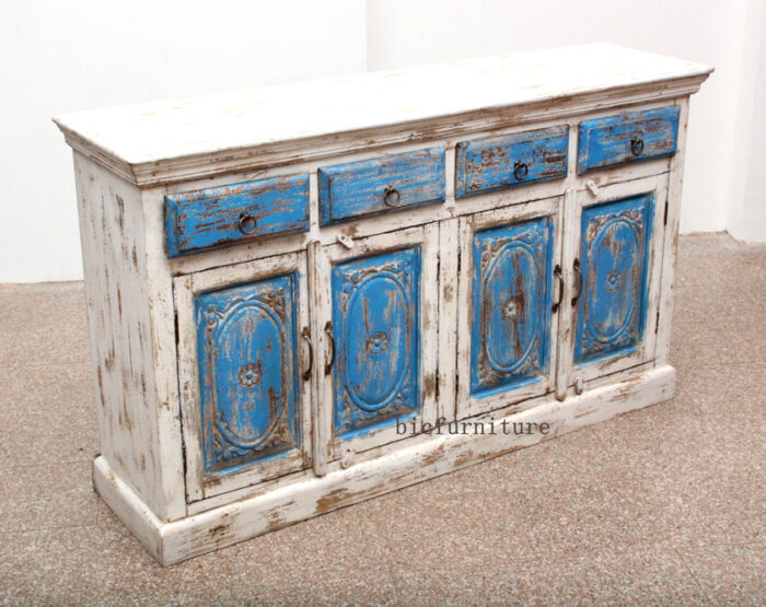 wooden painted sideboard1