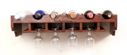 wooden wine bottle rack