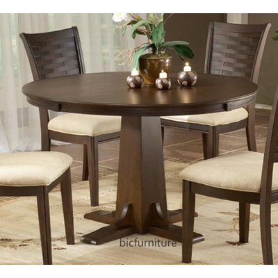 Round wooden sleek dining table 1