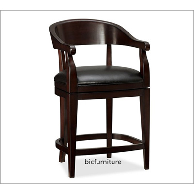 Wooden Bar stool arms 1