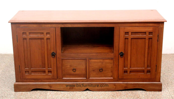 Wooden cheques tv cabinet 3