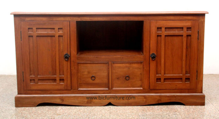 Wooden cheques tv cabinet 4