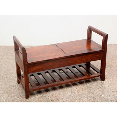 Wooden storage bench 1