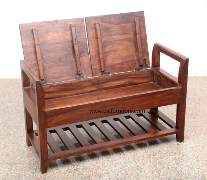 Wooden storage bench 3