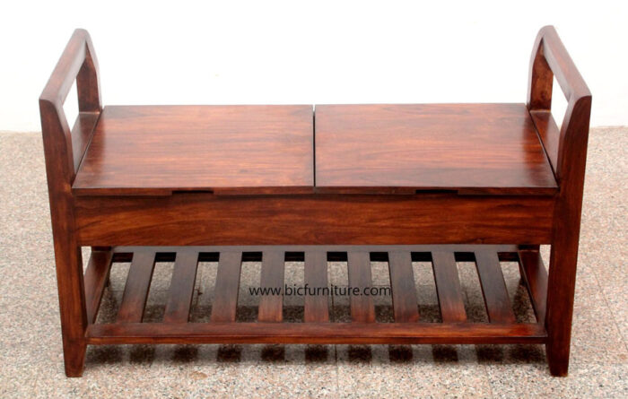Wooden storage bench 4