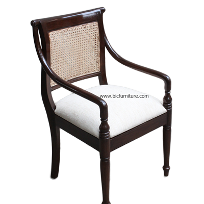 cane arm chair wooden 1