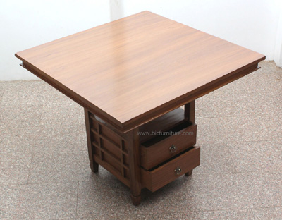 4  seater square teakwood dining table