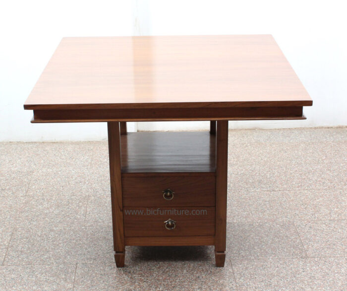 4  seater square teakwood dining table1