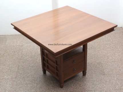 4  seater square teakwood dining table2