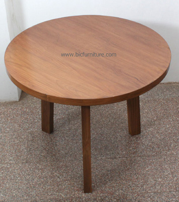 Round small teakwood  dining table