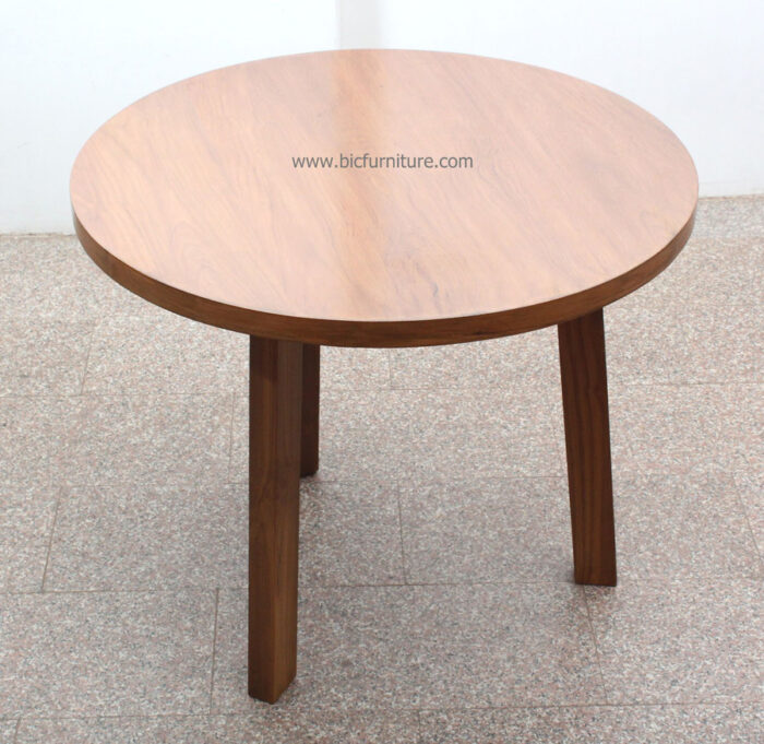 Round small teakwood  dining table3