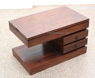 Sheesham wood coffee table  4 drawers2
