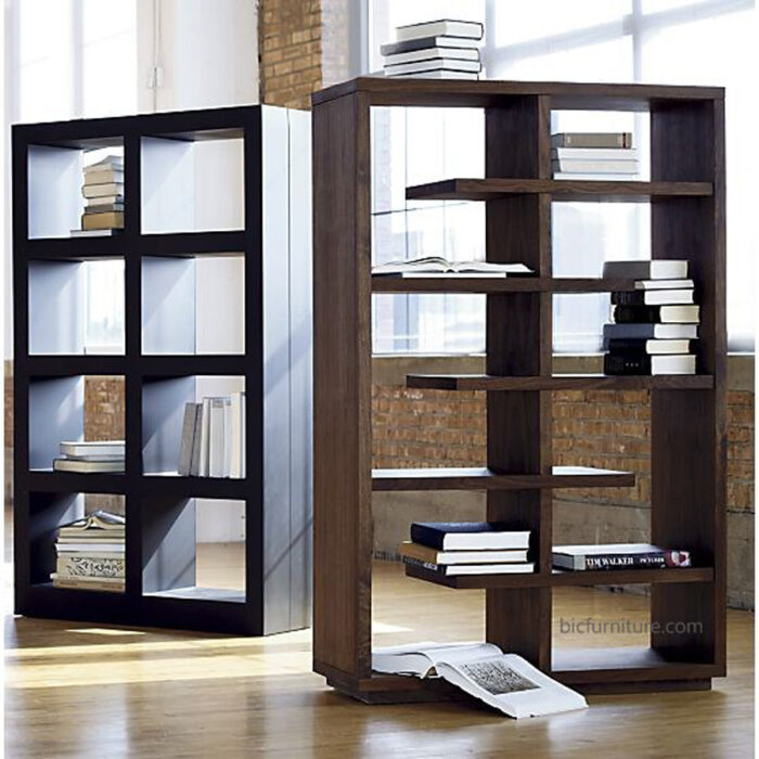 open bookshelf rack wooden2