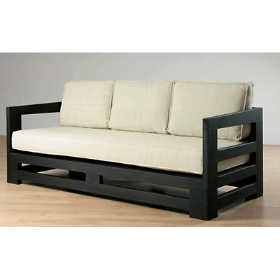 3 seater wood sofa