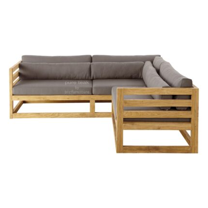 Wooden L shape sofa mumbai