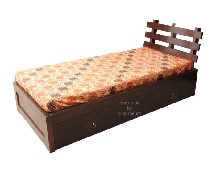 single bed wooden