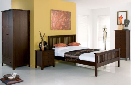 walnut finish bedroom set