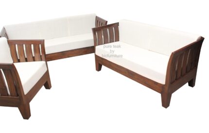 Large teakwood sofa set