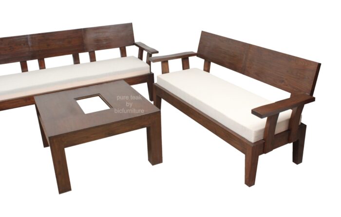 stylish  teakwood sofa set centre table