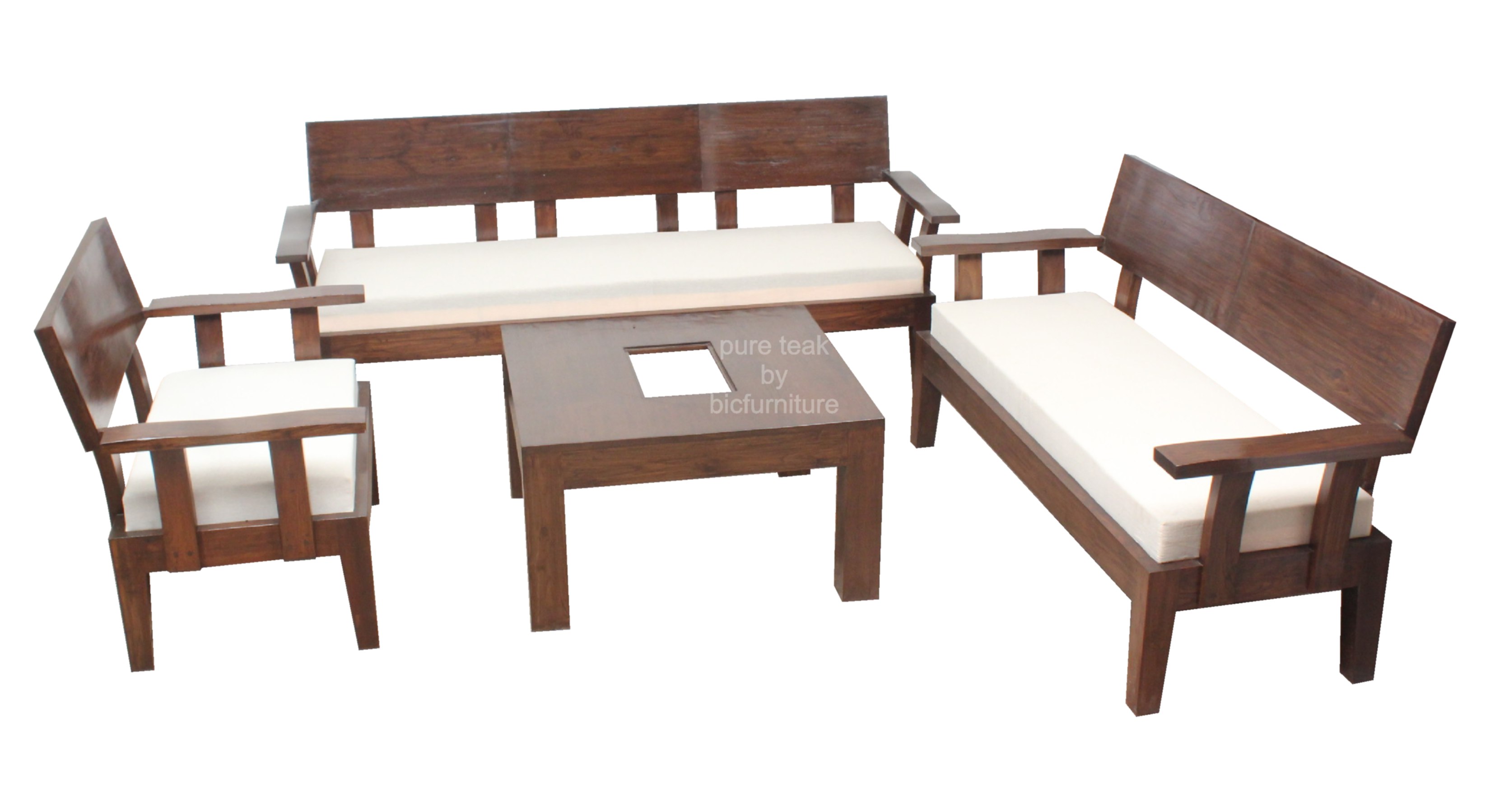 Exclusive Trendy Sofa Set With Centre Table In Teakwood By Bic