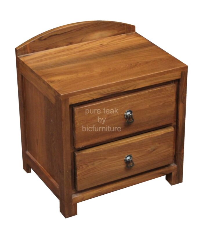 wooden bedside cabinet 2 drawer