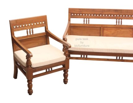 comfortable Teak carved sofa set
