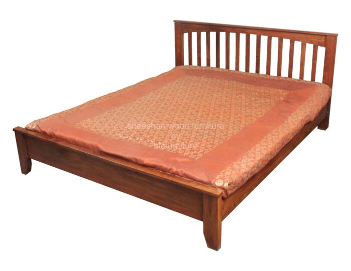 double bed wooden solid