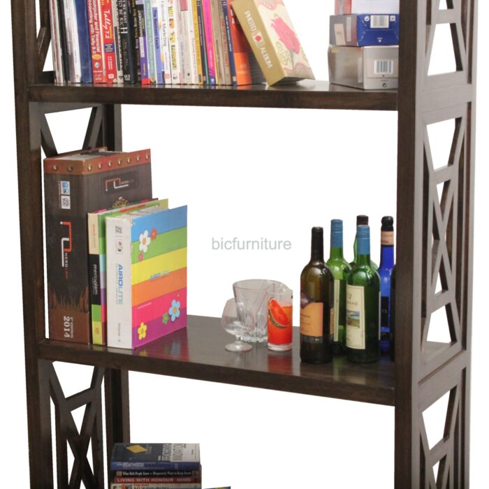 solid wood bookshelf sleek