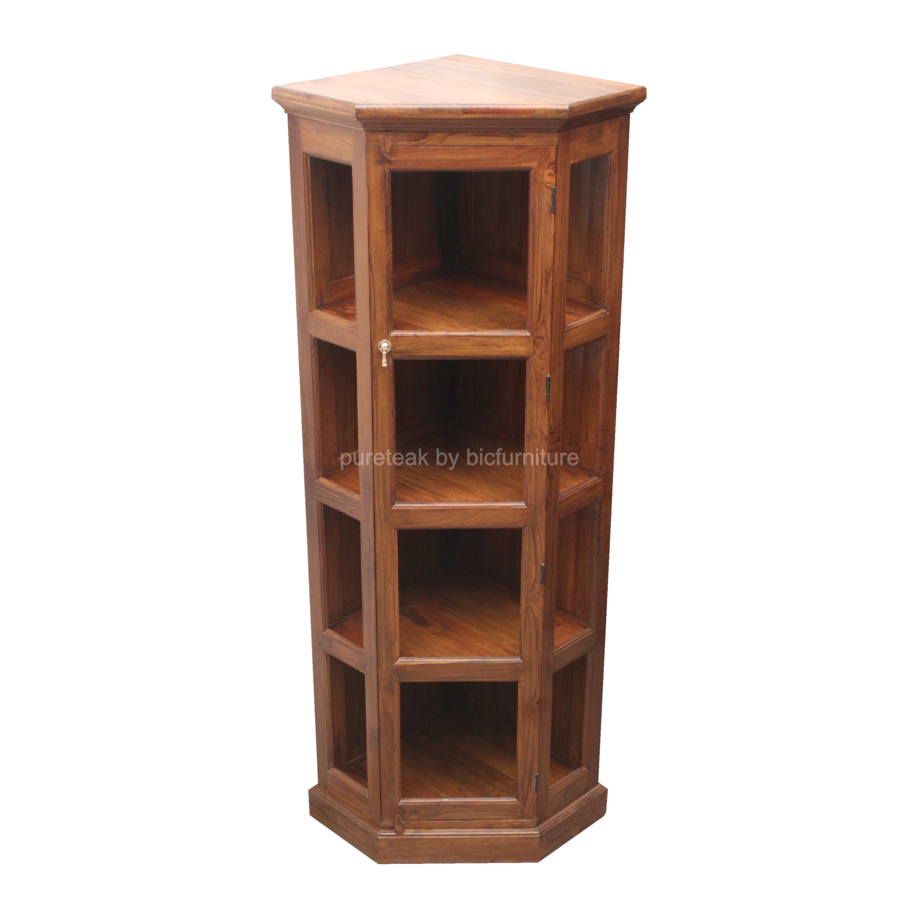 wooden corner cabinet triangular shape