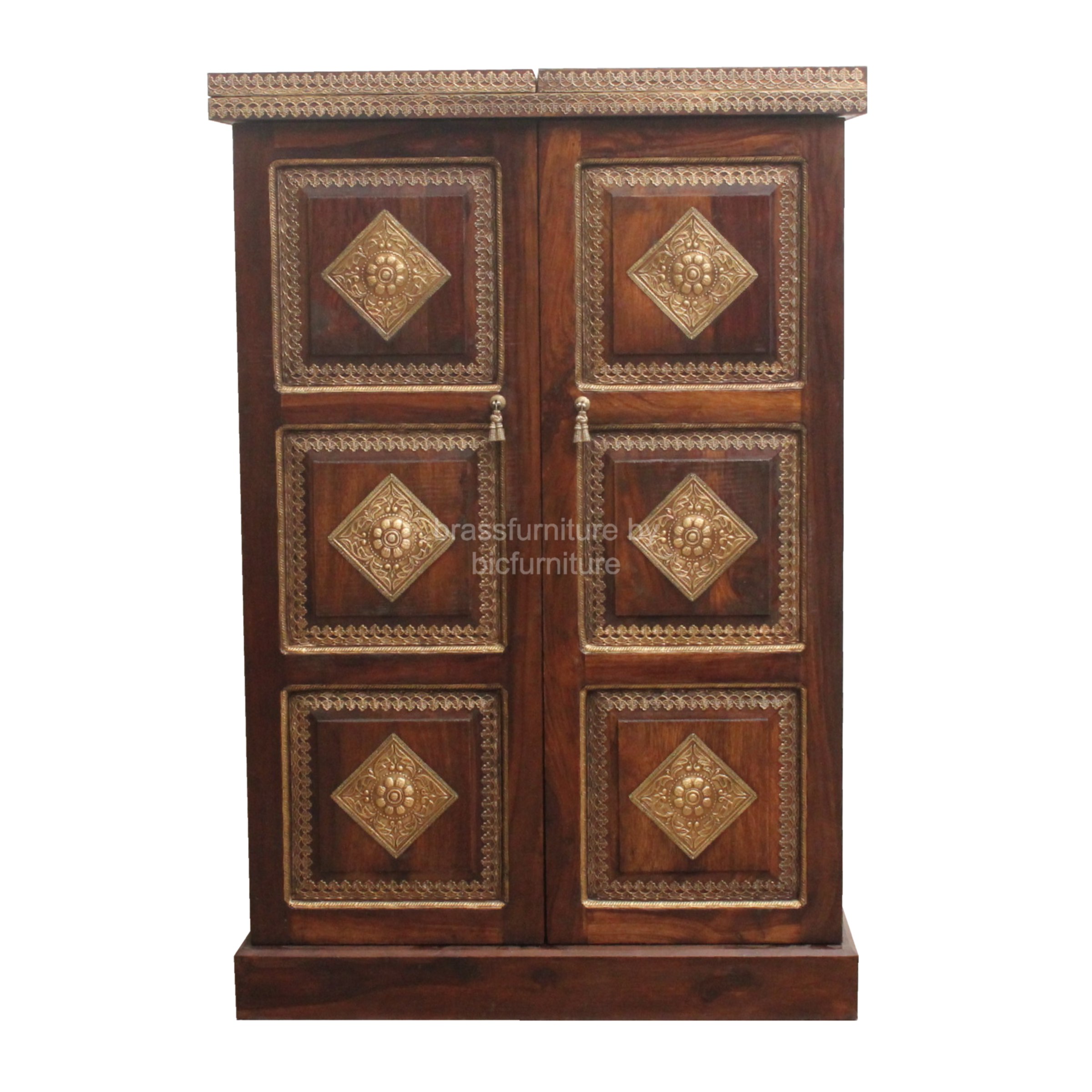 BSF 3 Brass bar cabinet – Genuine Teakwood Furniture Manufacturer