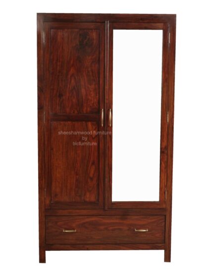 sheesham 2 door cupboard with mirror