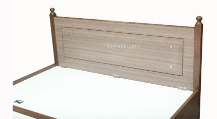 Queen size bed with laminate finish back rest