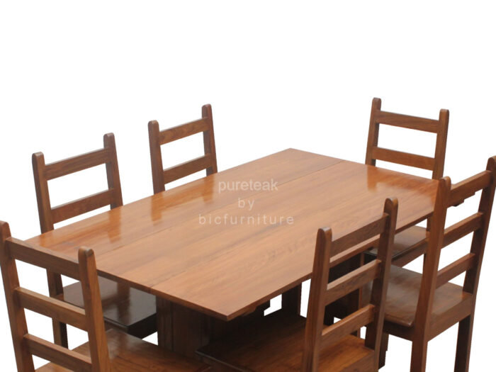Six seater dinning table in solid wood1