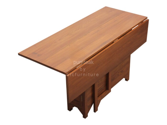 Teak wood diniing table with storage1