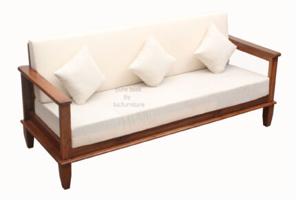 Teak wood sofa with modern look2