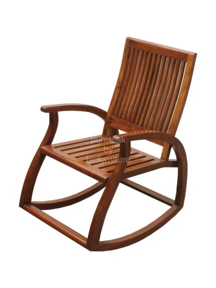 comfortable rocking chair wooden strips