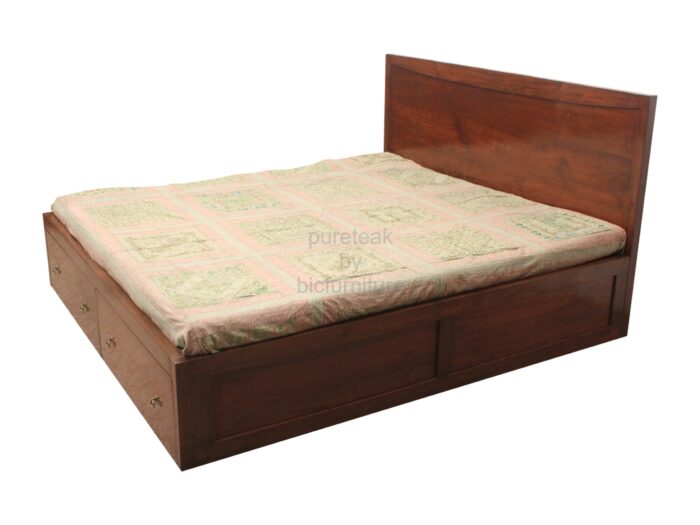 sheesham wood double bed with lower storage