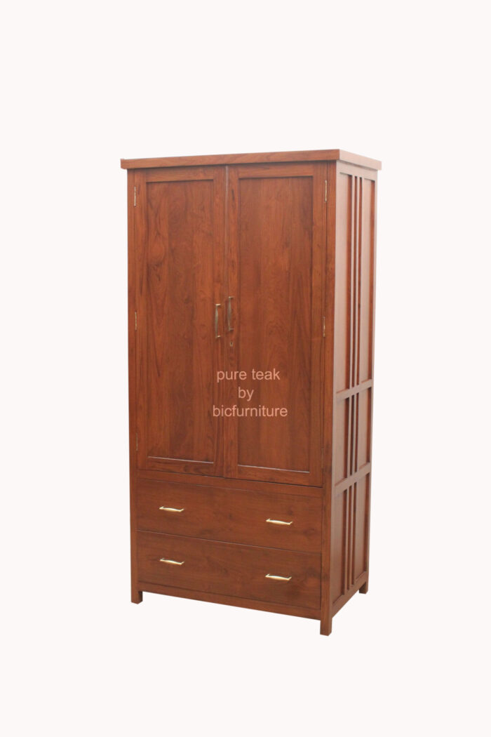 solid wood cupboard with 2 drawers