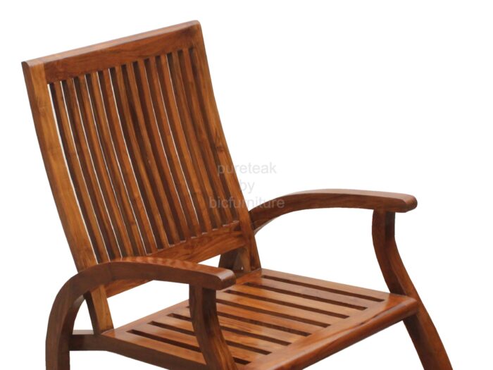stylish rocking chair wooden strips