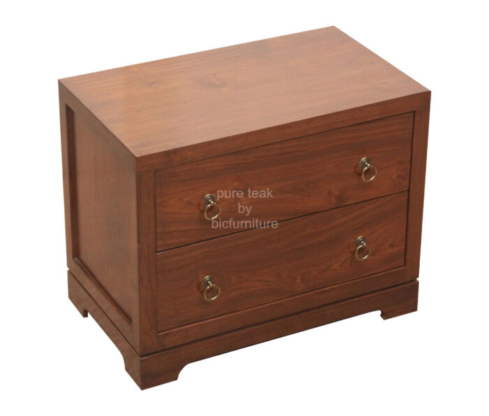 Bed side cabinet with pure teak